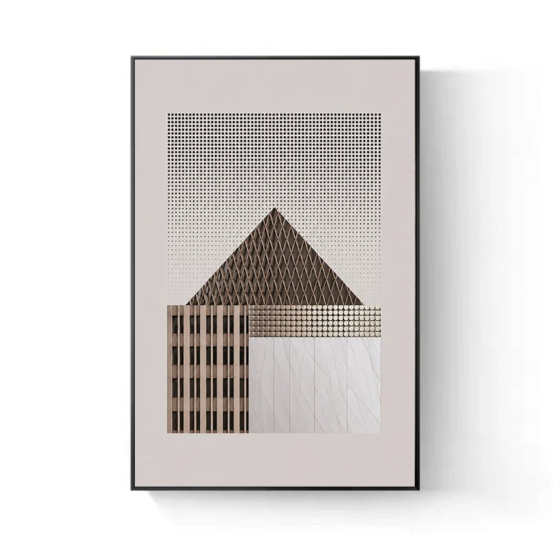 Geometrische abstrakte gerahmte Wandkunst