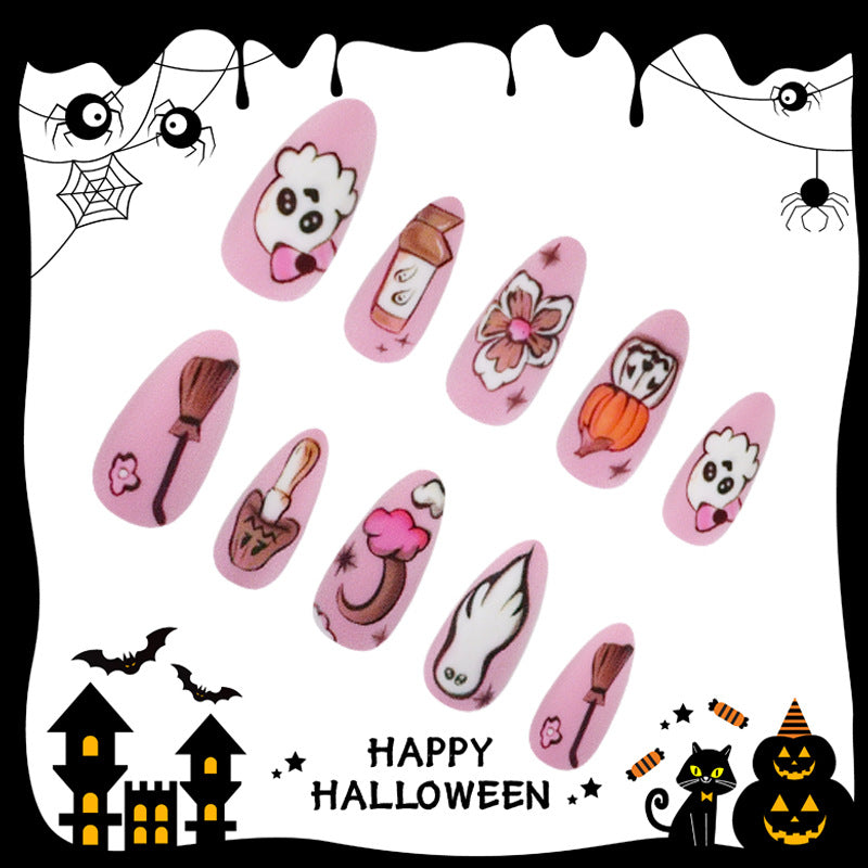 Kunstnagelset mit verspielten Halloween-Motiven Karnz