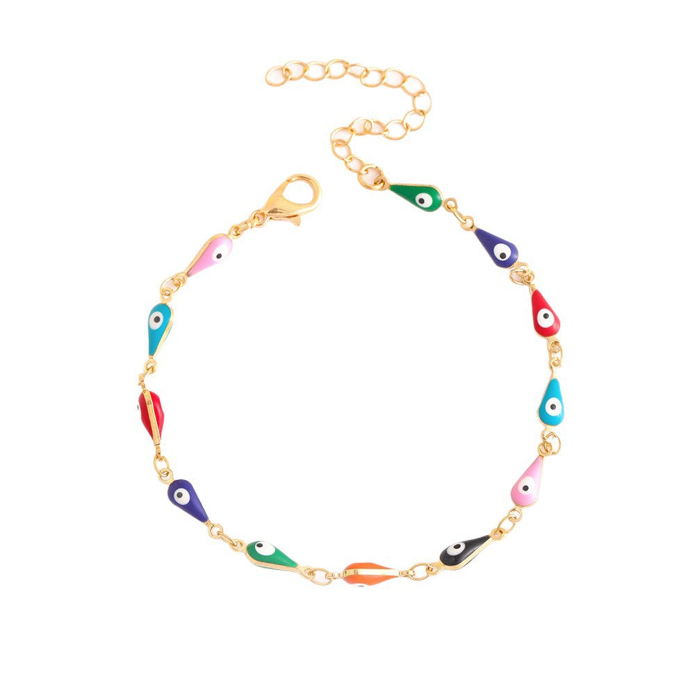 Farbenfrohe böse Augen Charm Fußkette Karnz 1788164324