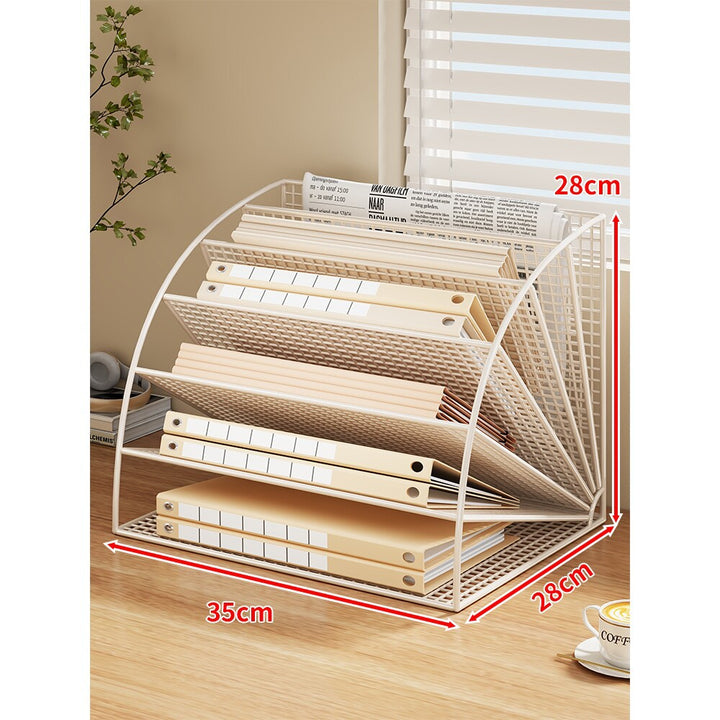 Multi-Tier Winkel Metallnetz Desktop Datei- und Ordnerorganisator