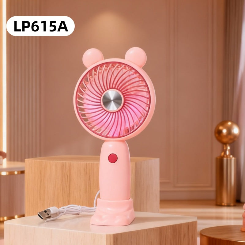 Damen Tragbarer USB Handventilator mit LED-Illumination und ergonomischem Design Karnz