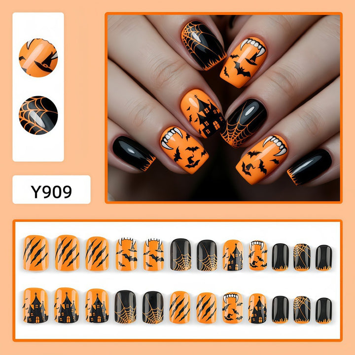 Kreatives Halloween Kunstnagel-Set Karnz