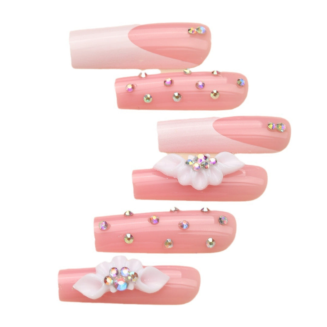 Dekorative florale Press-On-Nagelspitzen-Set Karnz