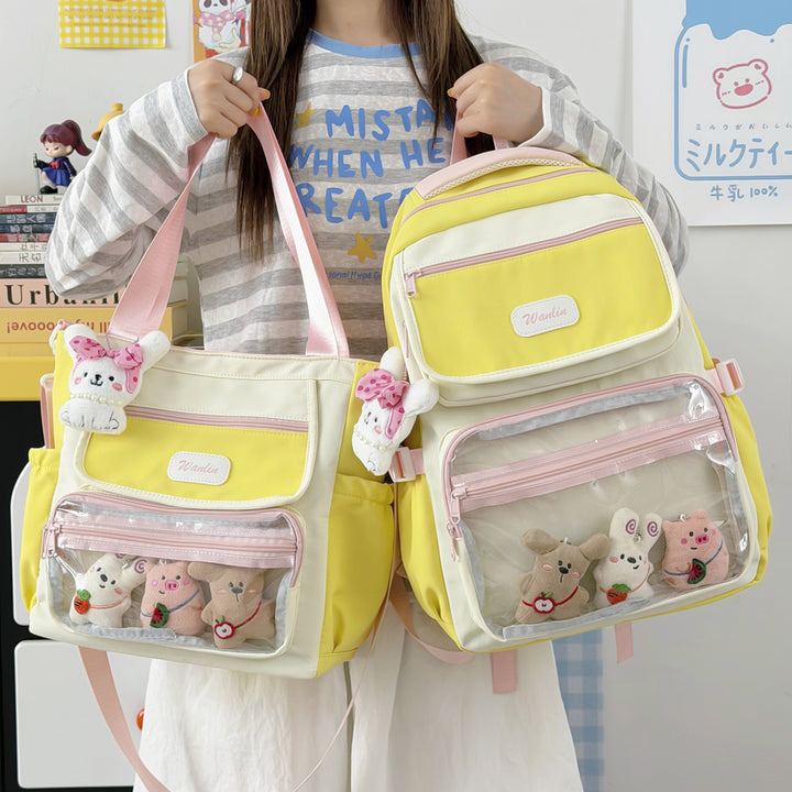 Multi-Taschen Transparenter Rucksack Karnz