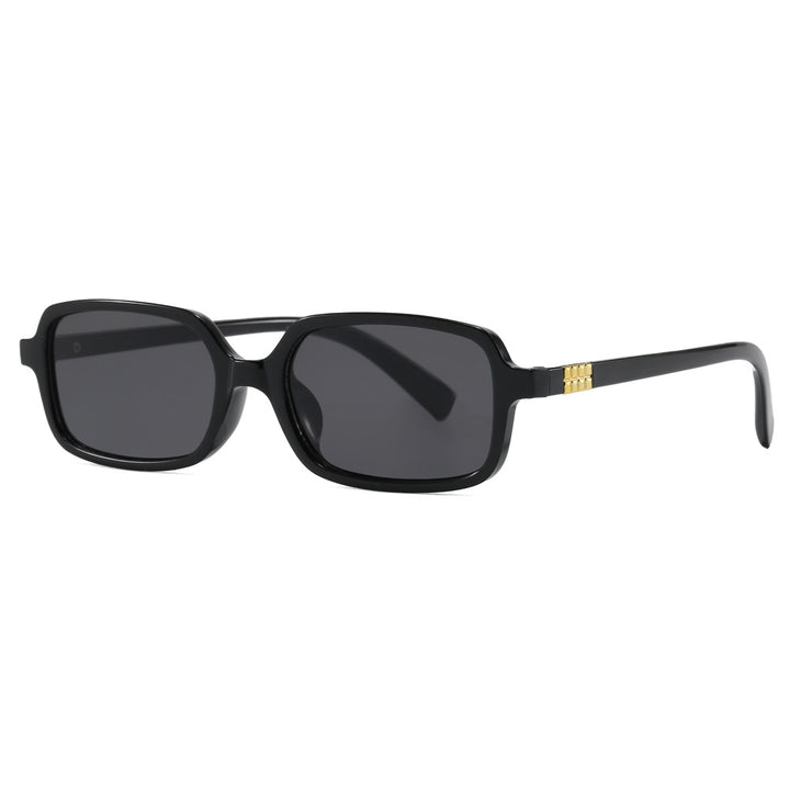 Damen modische quadratische Brille mit elegantem Kunststoffrahmen und goldenen Akzenten Karnz