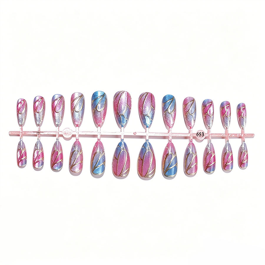 Künstlerische Glitzer-Gradient Druck-Nägel Karnz