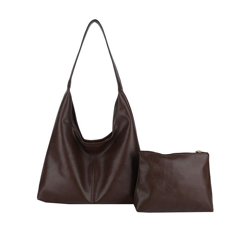 Zeitgenössische Leder Schultertasche Karnz
