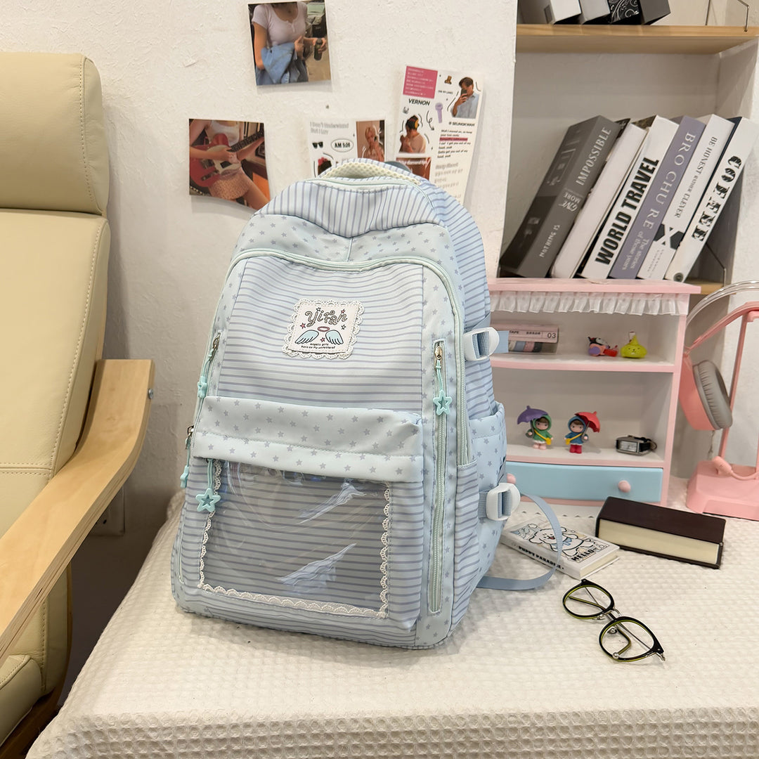Trendige gestreifte Schulrucksack Karnz