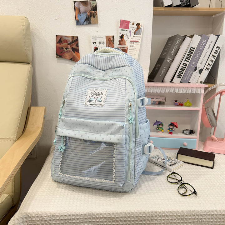 Trendige gestreifte Schulrucksack Karnz