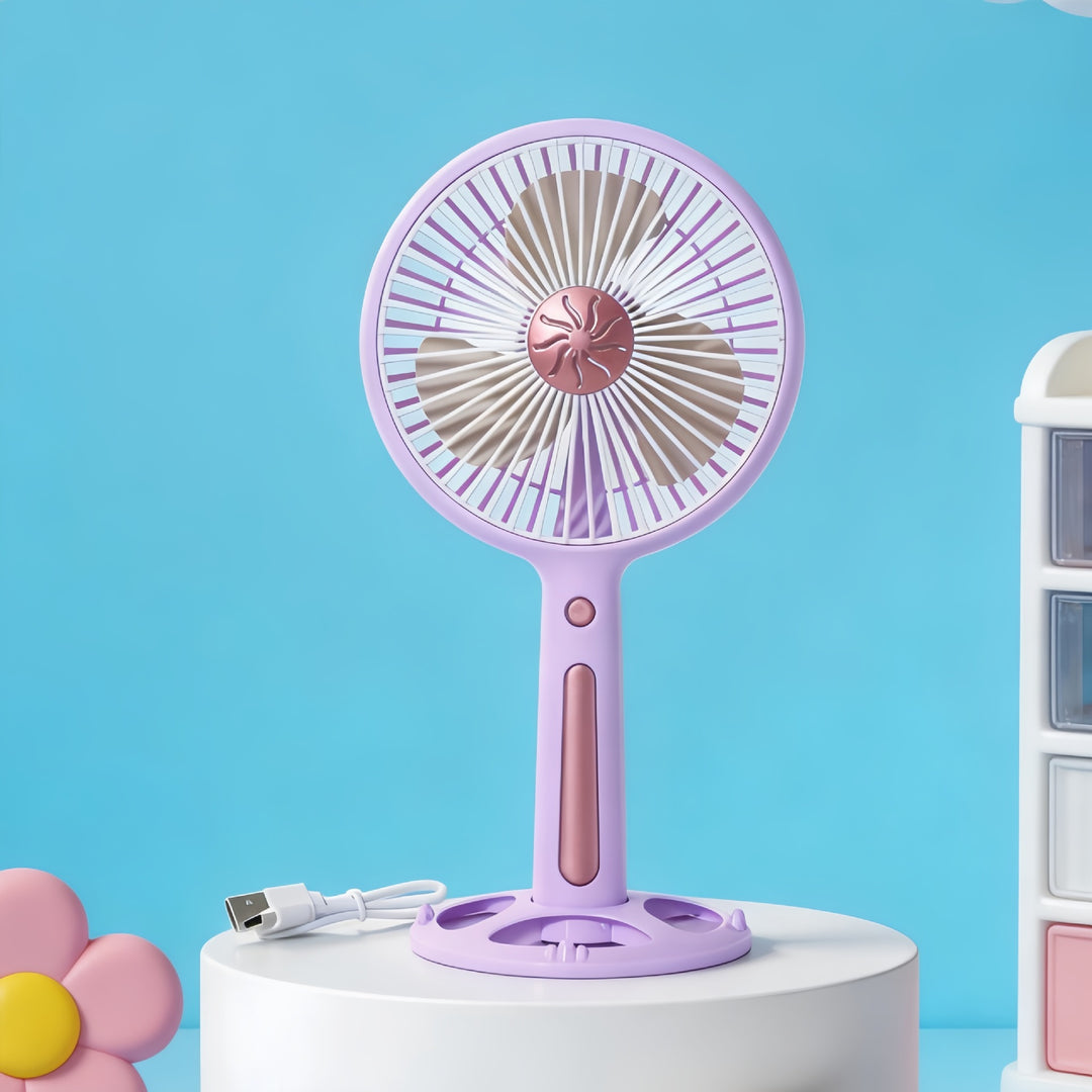 Damen Tragbarer Tischventilator mit kraftvollem Akku und USB-Ladefunktion Karnz