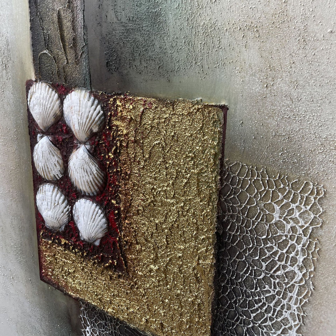 Texturiertes Mixed Media Wandkunst