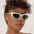 Damen stylische Cat-Eye Sunglasses mit strapazierfähigem Kunststoffrahmen Karnz