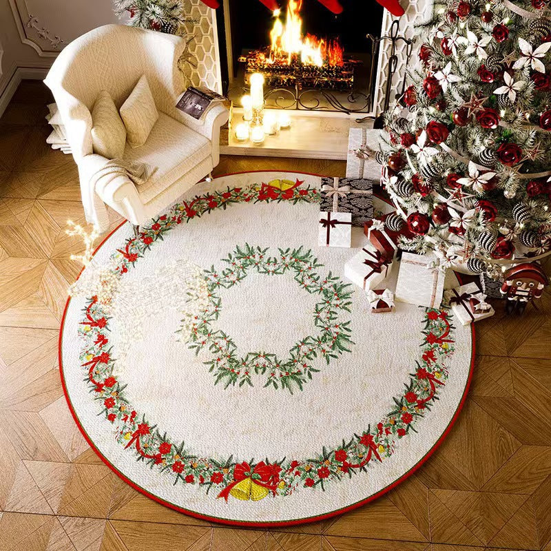 Weihnachtsmotiv runder Teppich für Zuhause