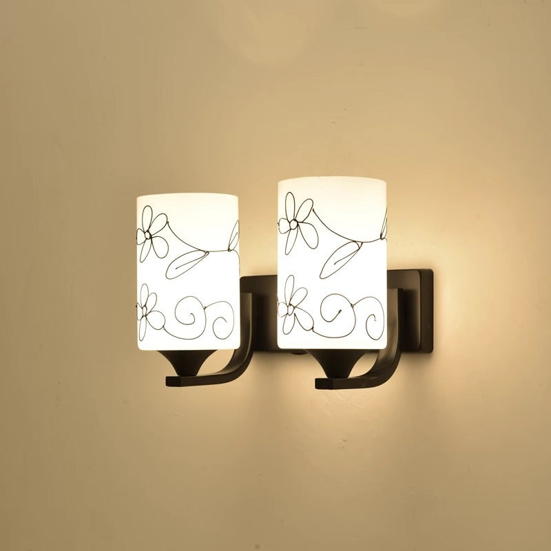 Künstlerisches Blumen Design Wandlampe