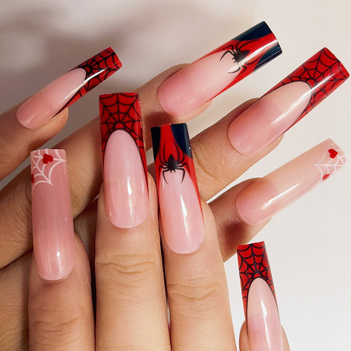 Künstlerische Spinnennetz-Acryl-Nagelverlängerungen Karnz