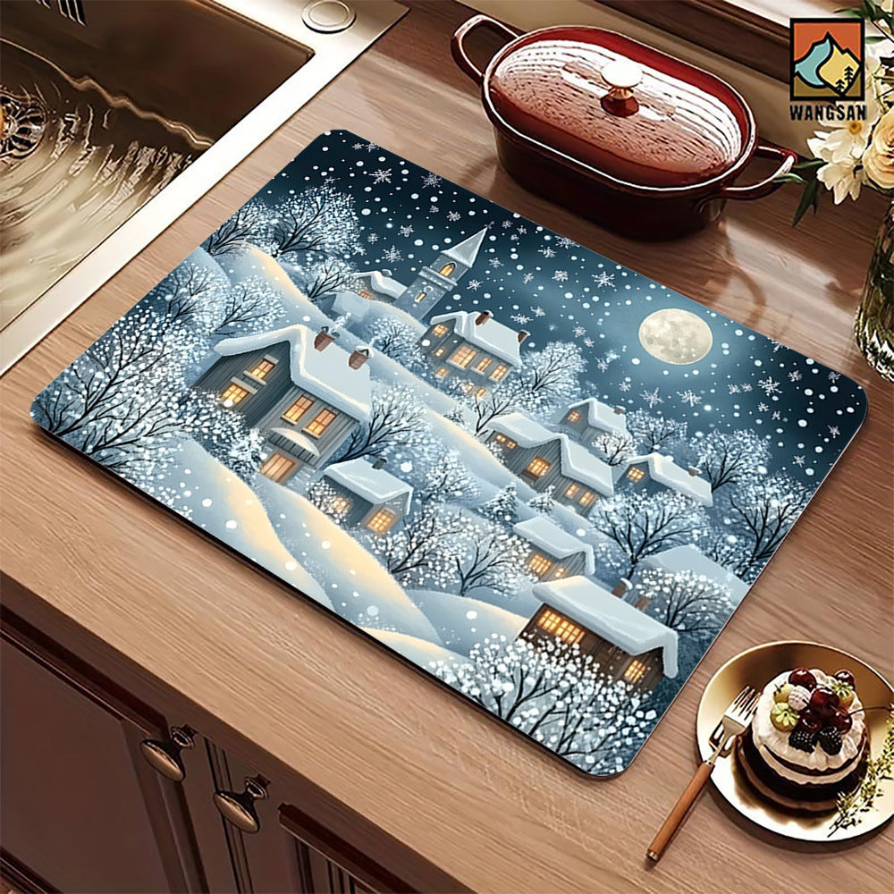 Festliche Weihnachtsküchenmatte