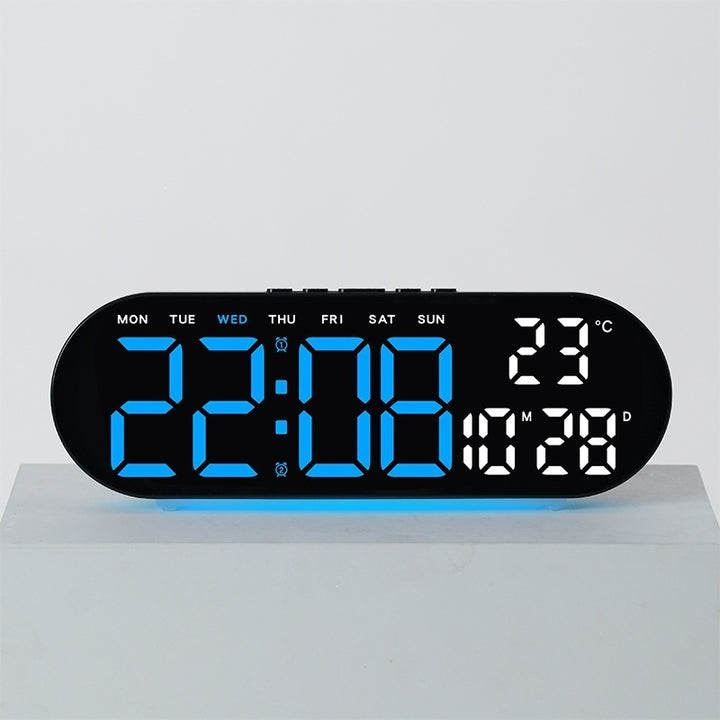 Digitaler Wecker mit Multifunktionalem Led-Display und Integrierter Thermometerfunktion Karnz