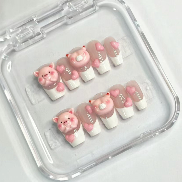 Premium Glitzernde Press-On Nagelerweiterungen Karnz