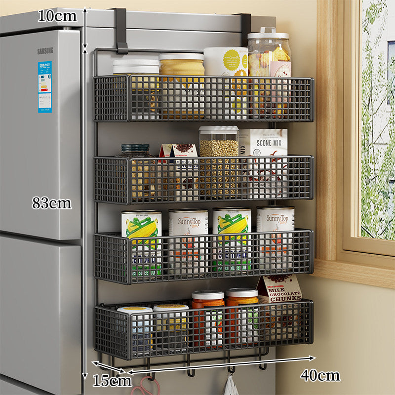 Über-Kühlschrank Doppel-Schicht Magnetische Drahtgeflecht Vorratsorganizer