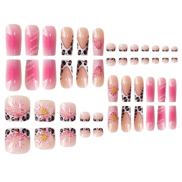 Künstlerische Blumen Press-On Nagelkunst Karnz