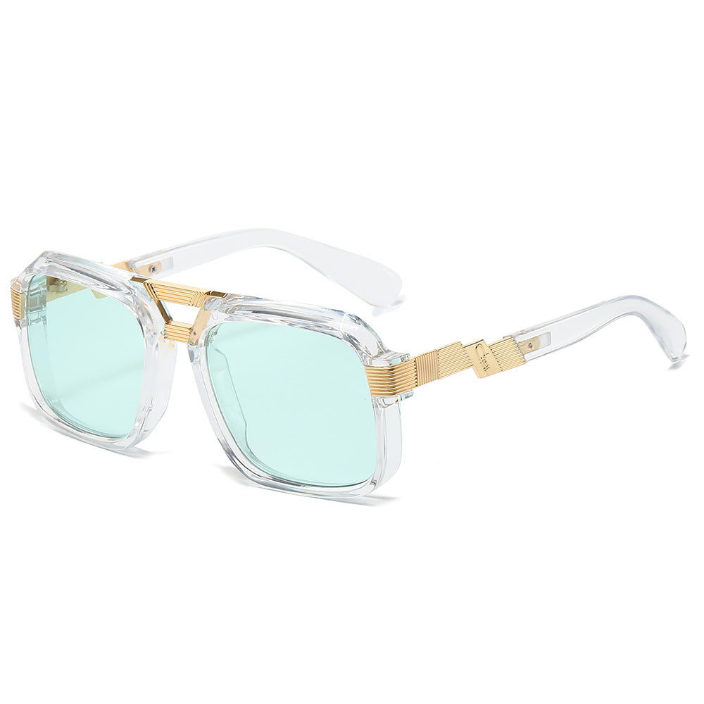 Oversized quadratische Sonnenbrille mit metallischen Details Karnz