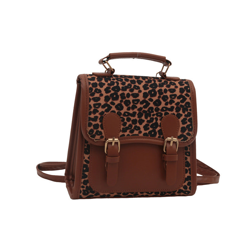 Chic Leopardenmuster Satchel Umhängetasche Karnz