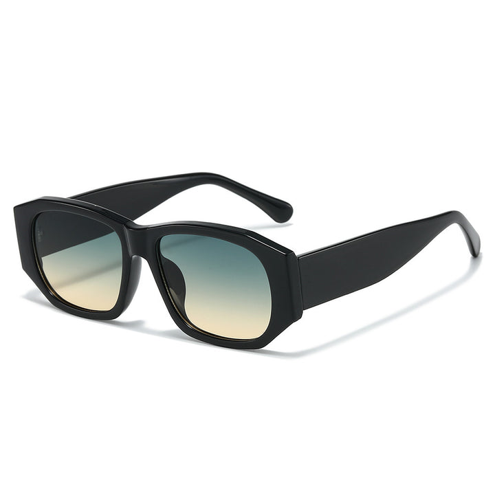 Übergroße geometrische Sonnenbrille mit verlaufenden Gläsern Karnz