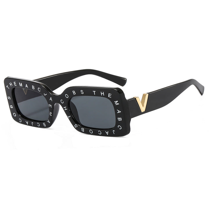 Damen Stylische oversized Sonnenbrille mit einzigartigem Rahmen Karnz