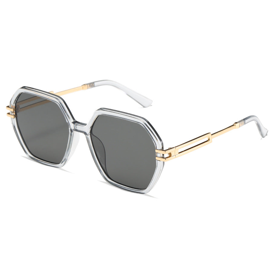Damen modische Sonnenbrille im avantgardistischen Hexagon-Design Karnz