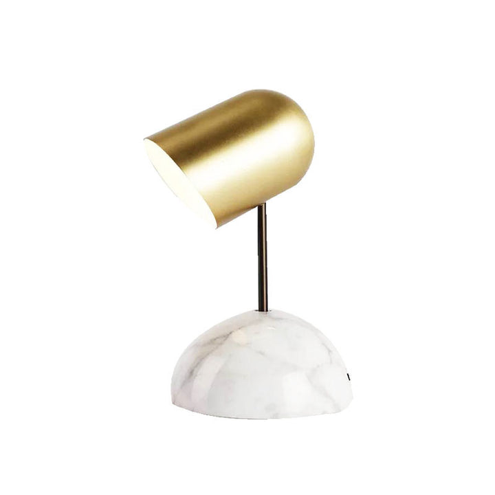Stilvolle Tischlampe mit Marmorbasis und verstellbarem Schirm