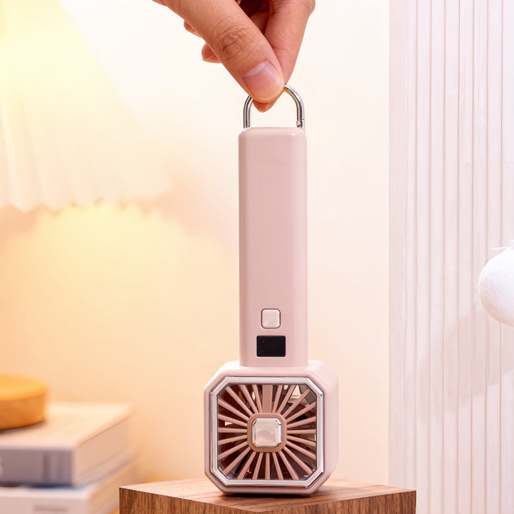 Unisex Tragbarer Handventilator mit digitaler Geschwindigkeitsanzeige Karnz