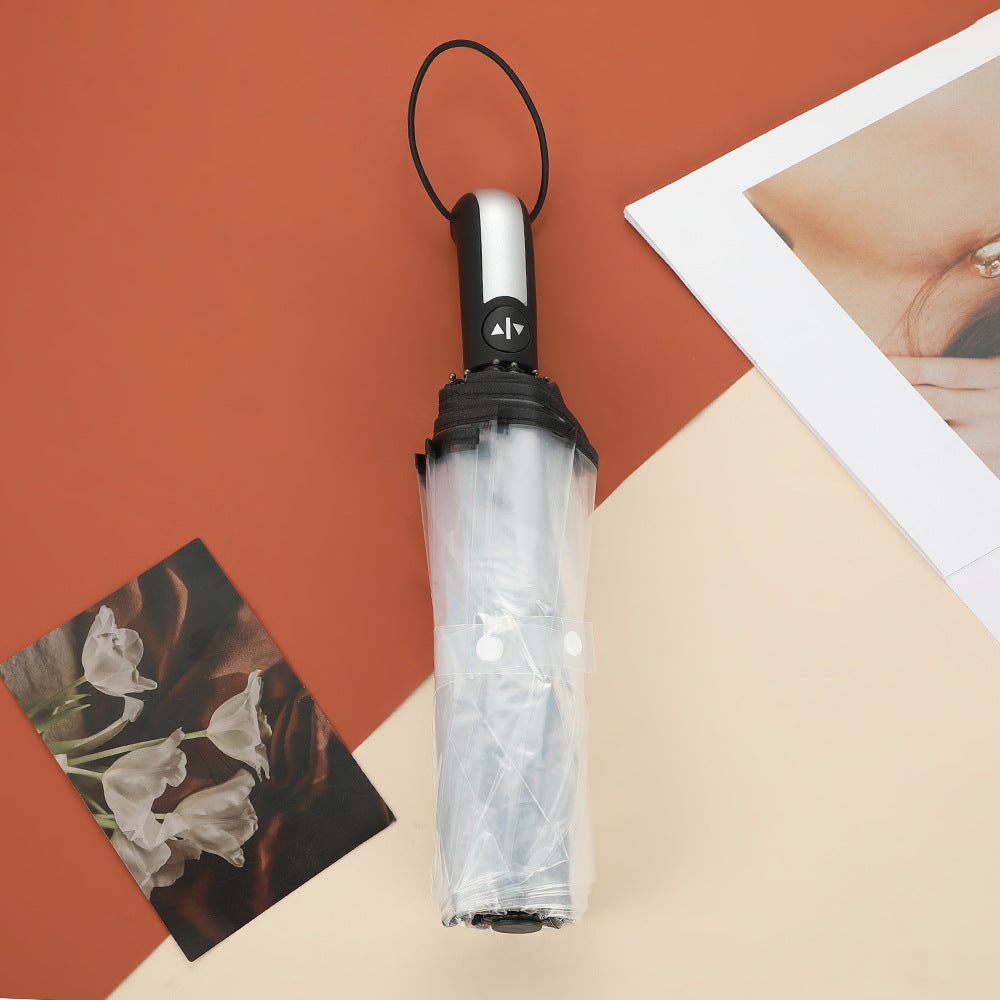Unisex Automatischer Transparent-Regenschirm Karnz