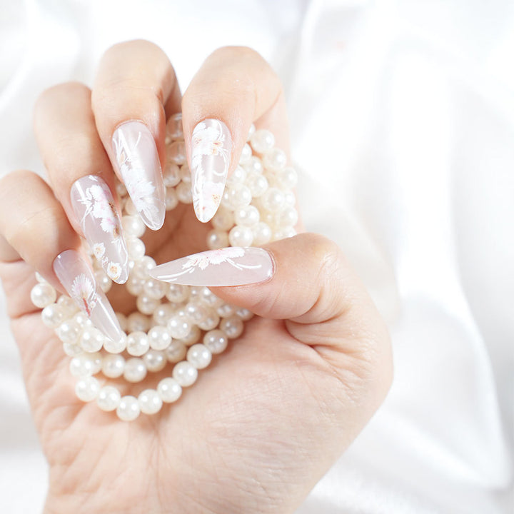 Blumendruck Press-On Nagelkunst Karnz