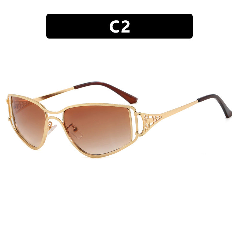 Damen exklusive Cat-Eye Sonnenbrille mit eleganten Verzierungen Karnz