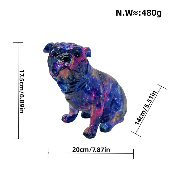 Kunstvolle Bulldoggen Figur Karnz