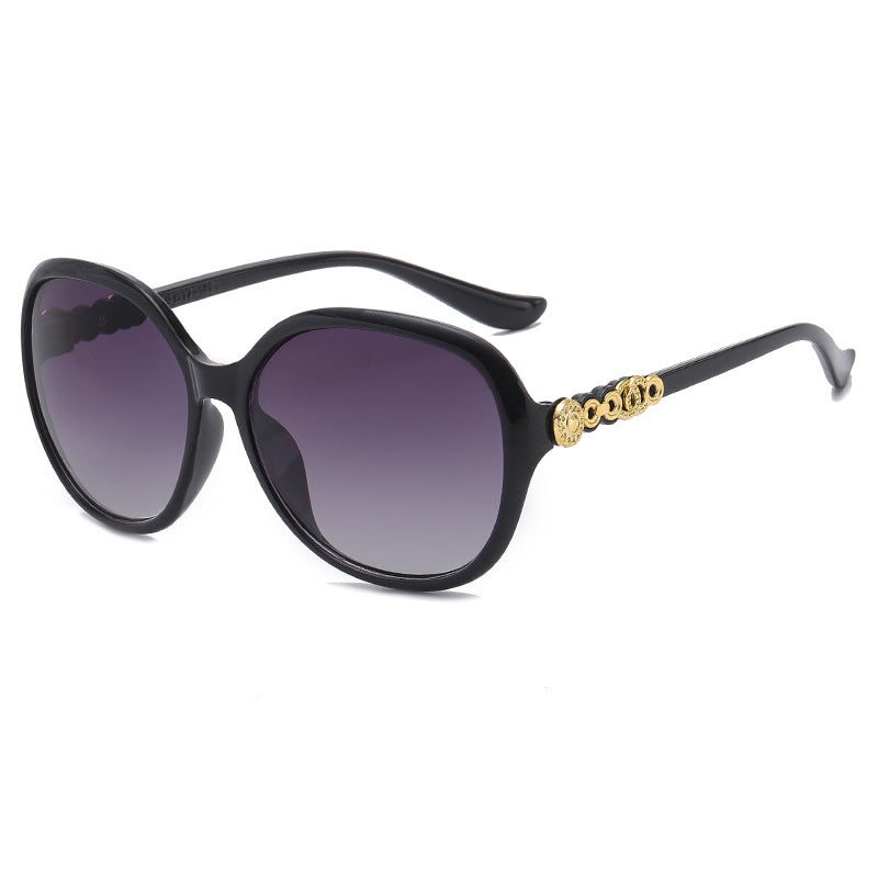 Damen oversized Sonnenbrille mit trendigem Schildpatt-Muster und eleganten Rahmenakzenten Karnz
