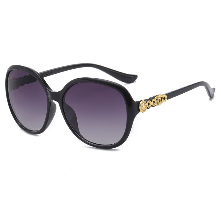 Damen oversized Sonnenbrille mit trendigem Schildpatt-Muster und eleganten Rahmenakzenten Karnz