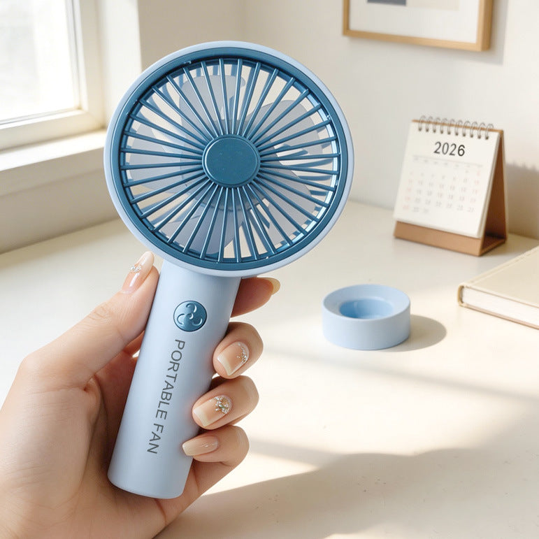 Damen Tragbarer Handventilator mit Niedlichkeitselementen und LED-Licht Karnz