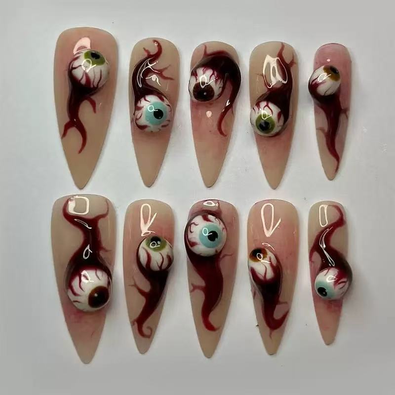 Halloween-Themen Press-On Nagelset Karnz