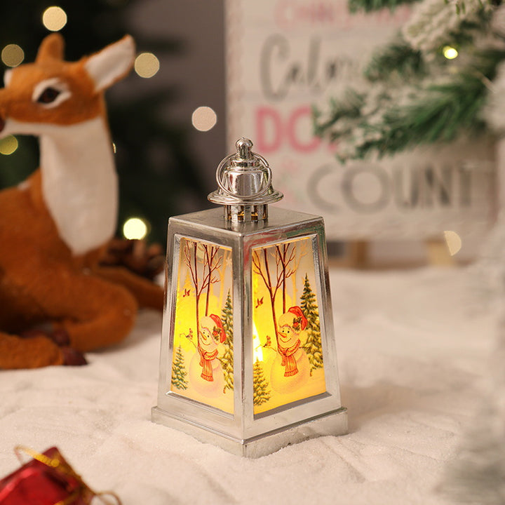 Dekorative Weihnachtslaterne mit Wintermotiven Karnz