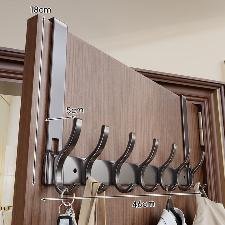 Über-Tür Schwerlast Metall Mantel- & Zubehörhakenregal mit langem Kleiderbügel