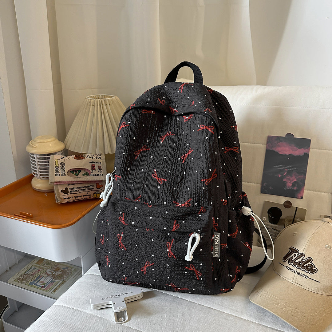 Süße Rucksack mit Schleifenmuster