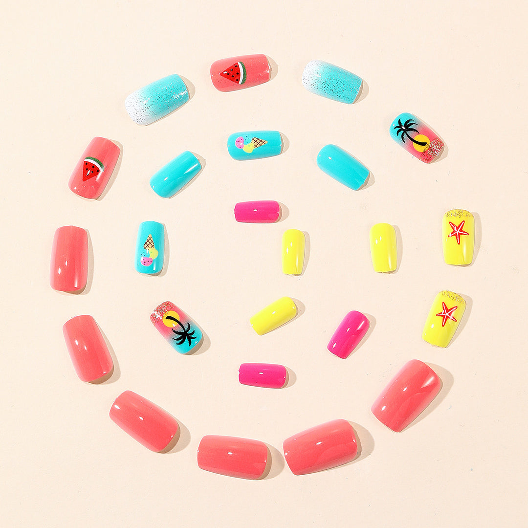 Sommer-inspiriertes 3D-Nagelkunst-Set Karnz