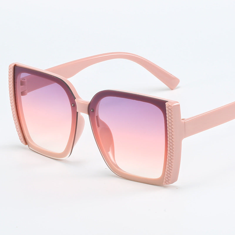Damen oversized Designer-Sonnenbrille im modernen geflochtenen Design Karnz