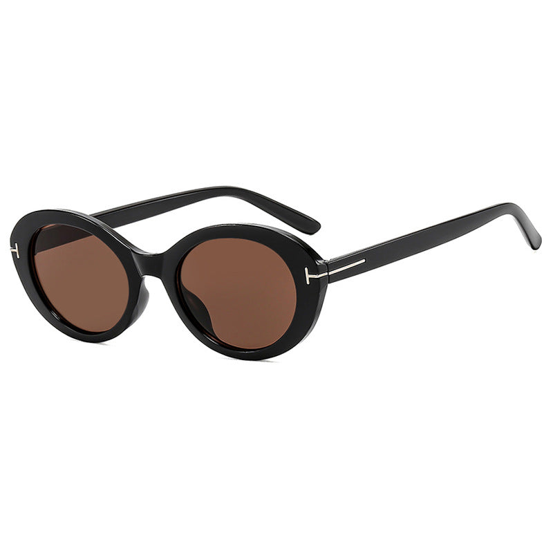 Damen modische Sonnenbrille mit innovativem ovalen Rahmen und UV-Schutz Karnz