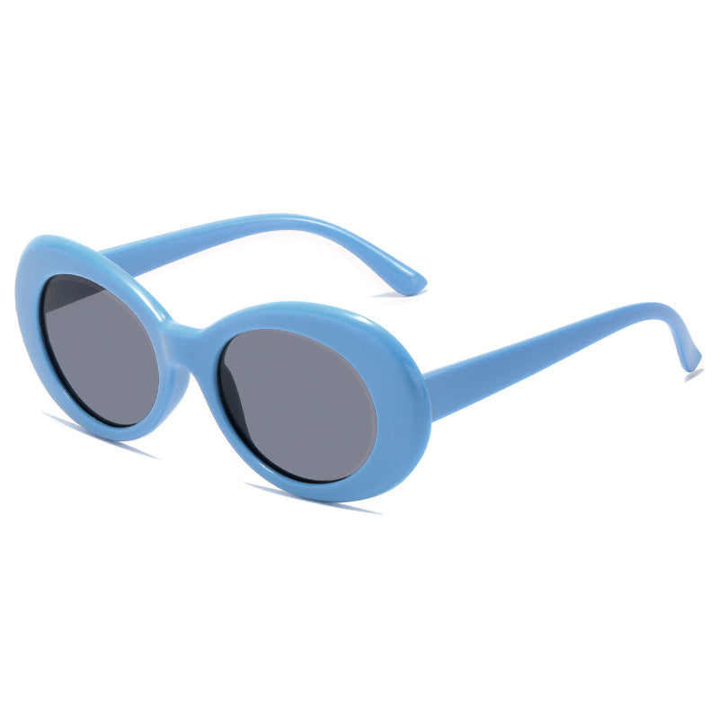 Damen Retro-inspirierte Sonnenbrille mit einem eleganten, ovalen Rahmen Karnz