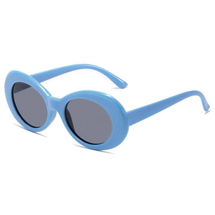 Damen Retro-inspirierte Sonnenbrille mit einem eleganten, ovalen Rahmen Karnz