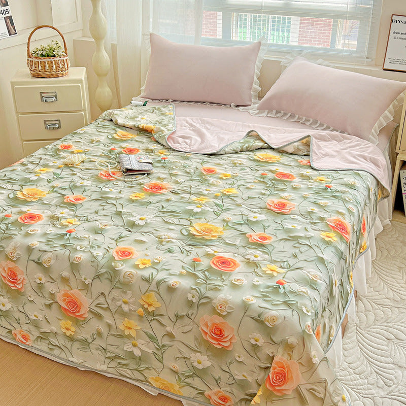Blumenmuster leichte Decke