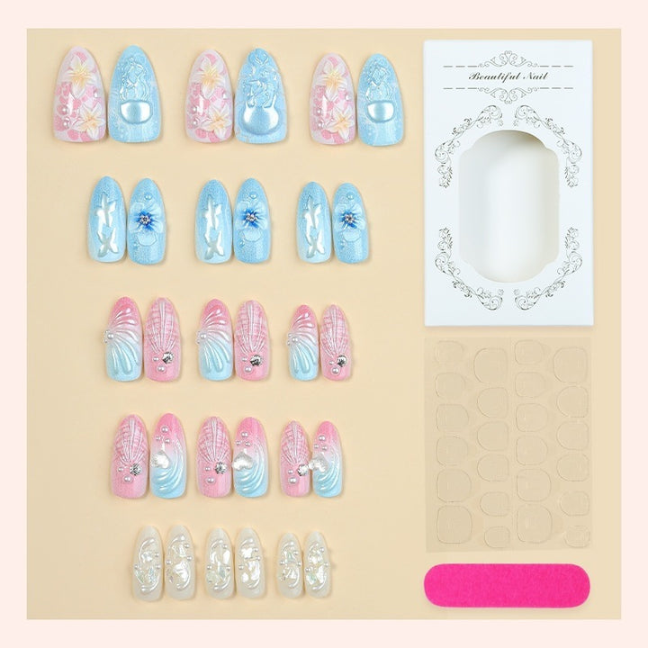 Kreatives Kunstnagelset mit Glitzer- und Einhornmotiven Karnz