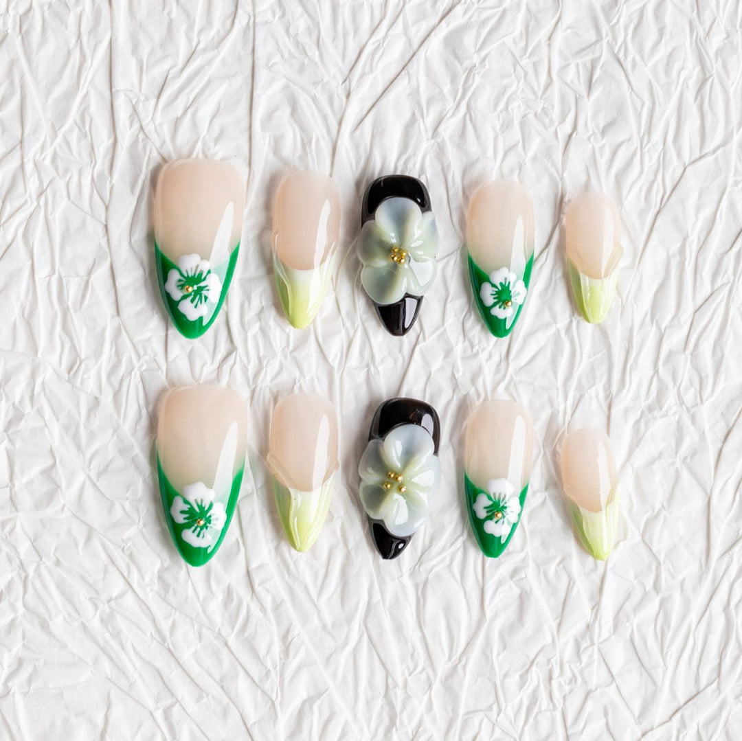 Blumen Kunst Press-On Nageldesign